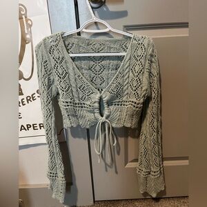 Crochet crop top that ties in the front from Cider